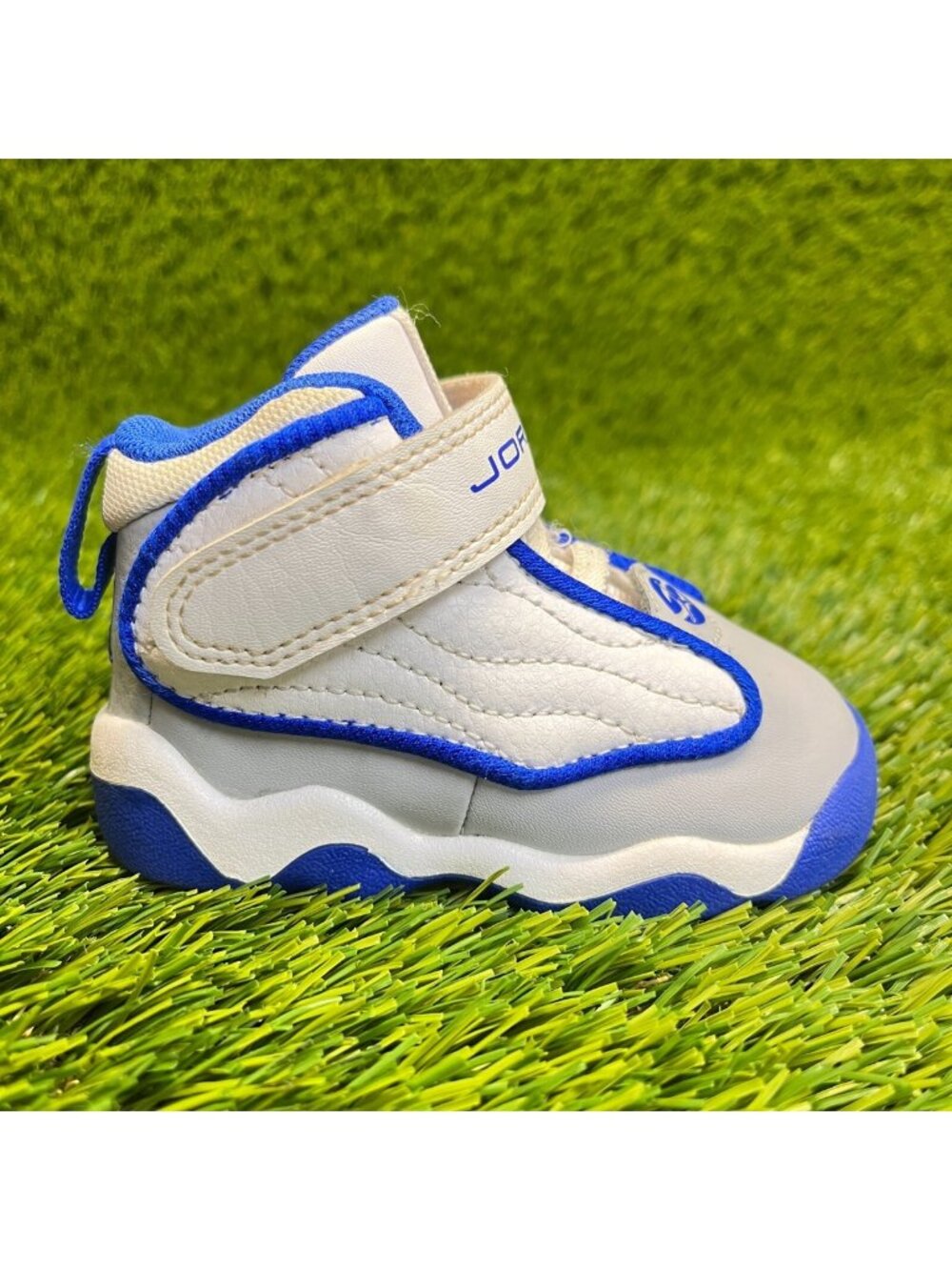 Nike Air Jordan Pro Strong Toddler Size 4C Blue White Athletic Shoes‎ Sneakers